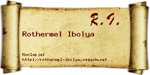 Rothermel Ibolya névjegykártya