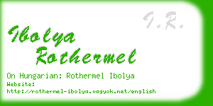 ibolya rothermel business card